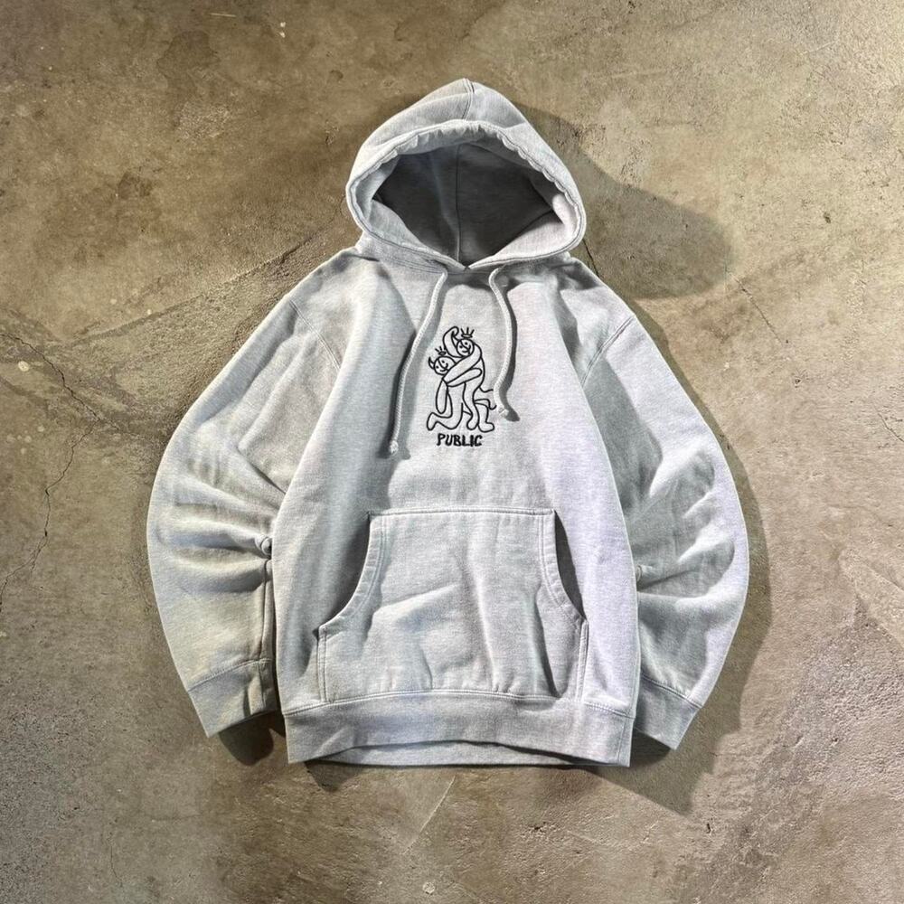 Grey public skateboards embroidered logo
